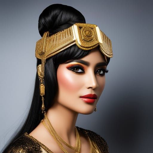 Cleopatra Portrait in Digital Art Style