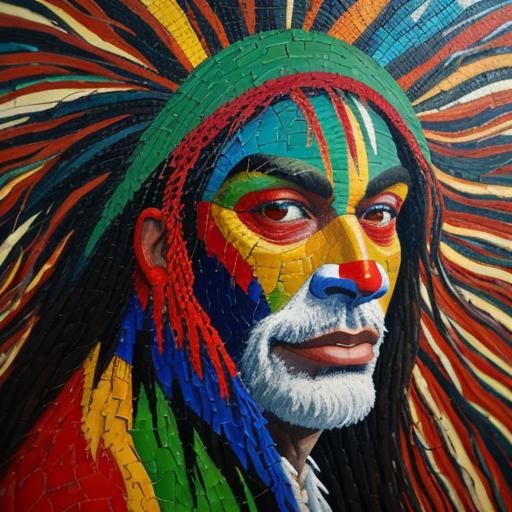 Mosaic Patchwork in Neo-Impressionist Style