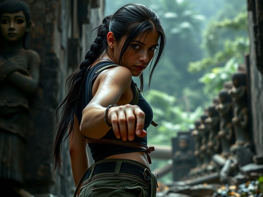 Lara Croft Style Photo at Inca Jungle Ruins