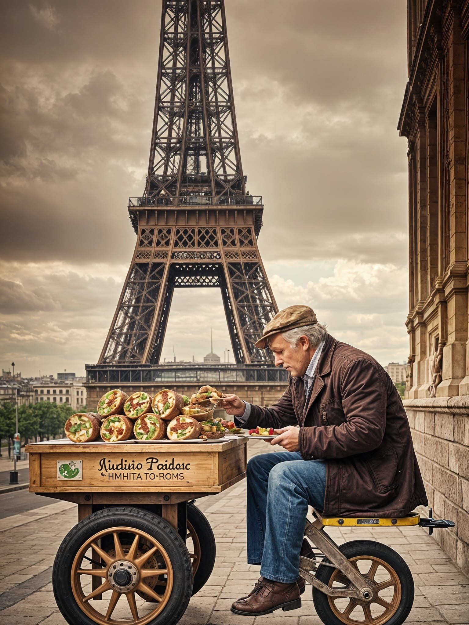 Hyperdetailed Parisian Croissant with Strawberries