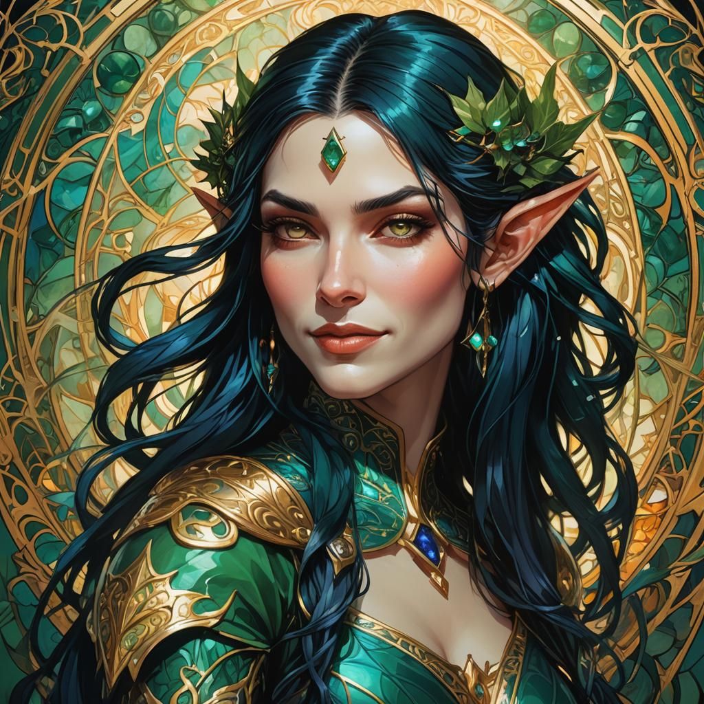 Elf Assassin Portrait in Fantasy Art Style