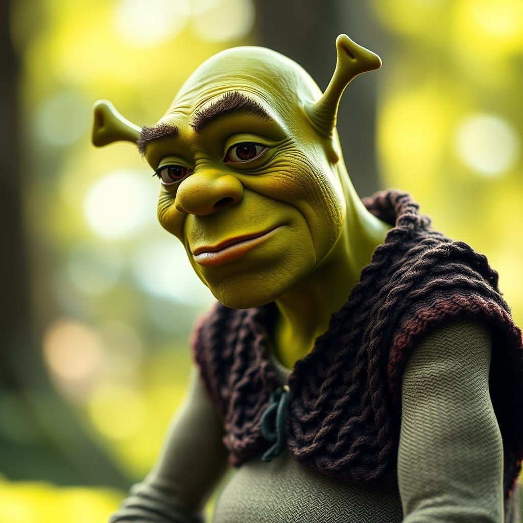 Emaciated Shrek: A Professional Photography Image