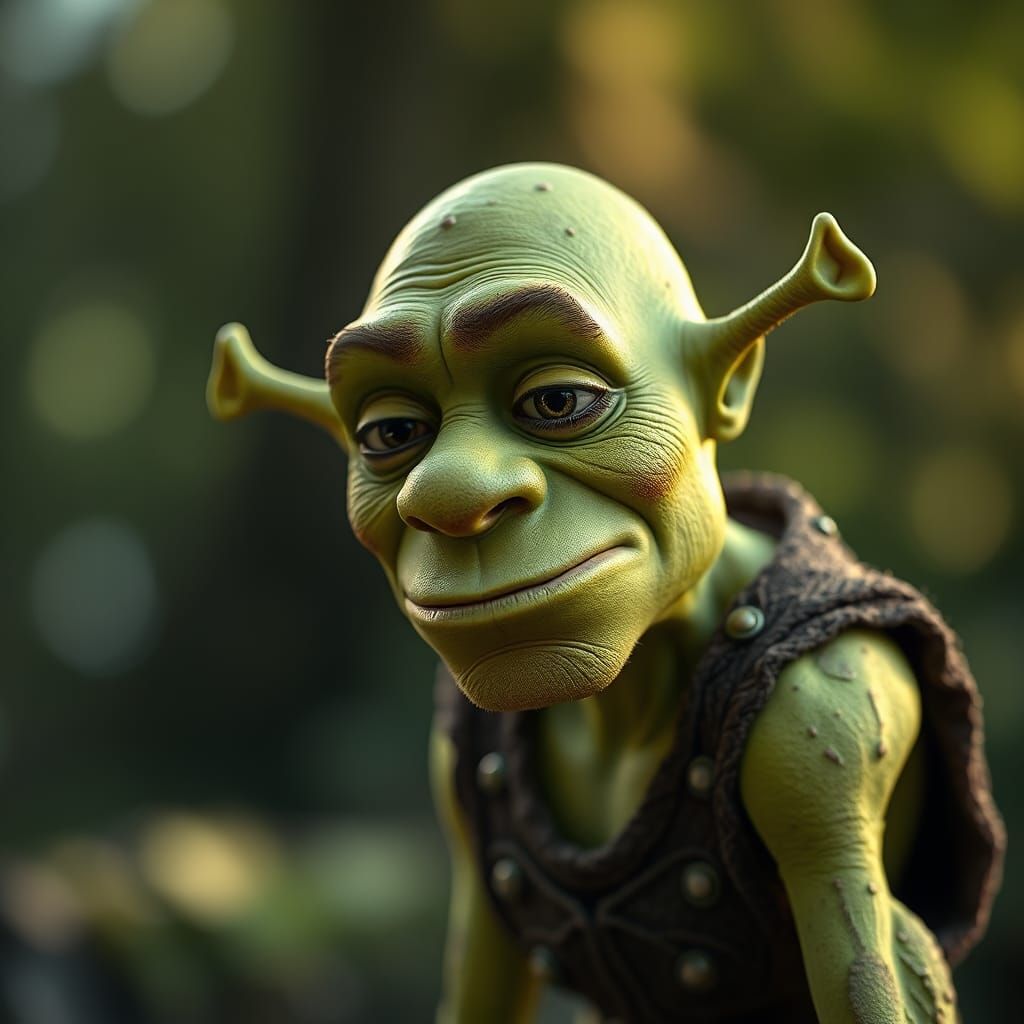 Skinny Shrek with Immunodeficiency Virus: Professional Photo...