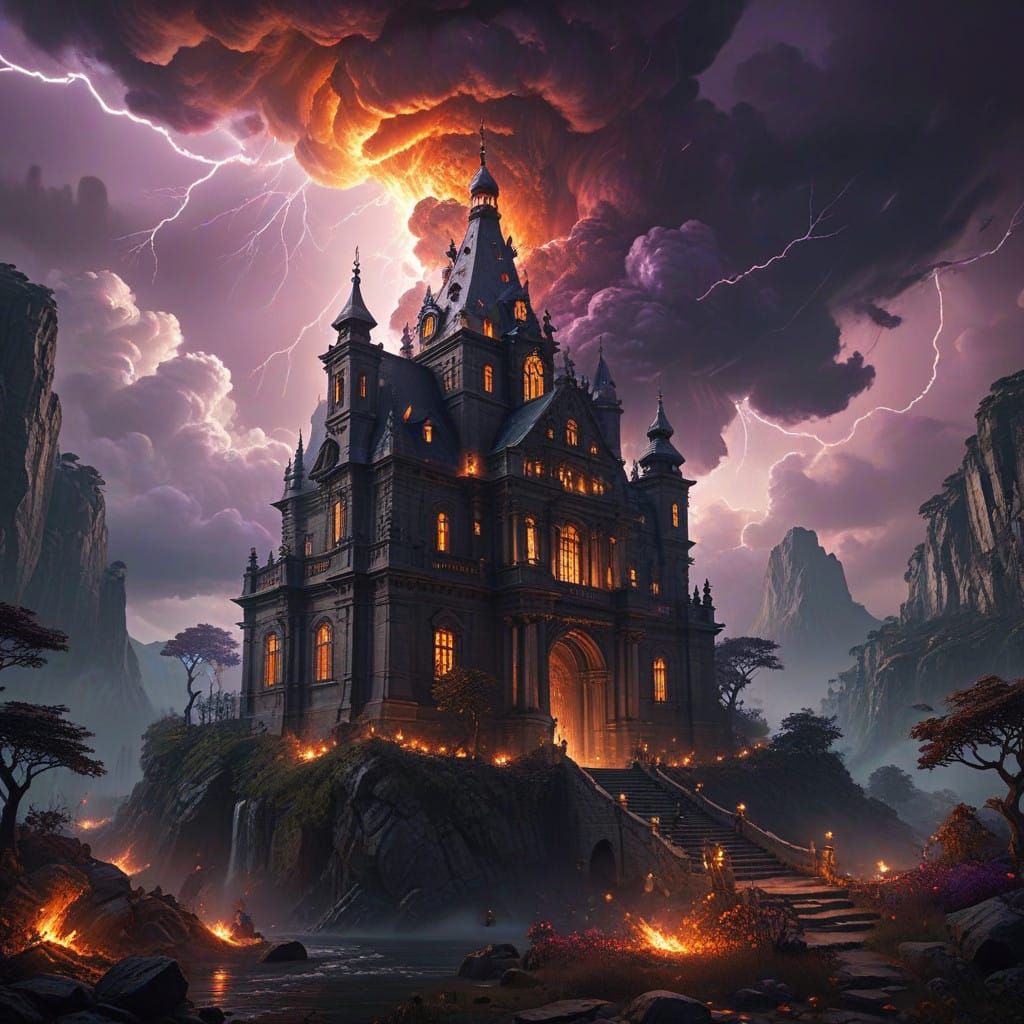 Cinematic Fantasy Scene in Vibrant Colors