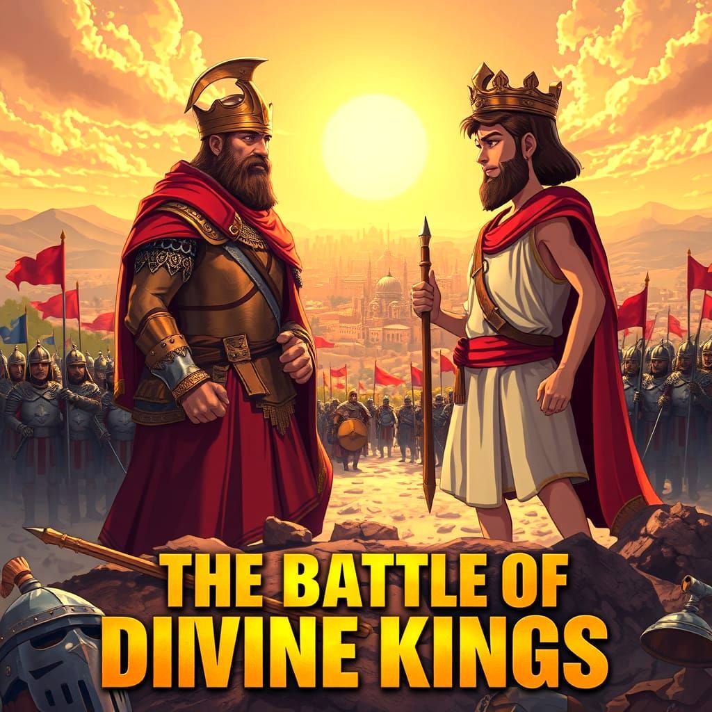 Epic Biblical Duel: King Saul vs King David in a Sunny Lands...