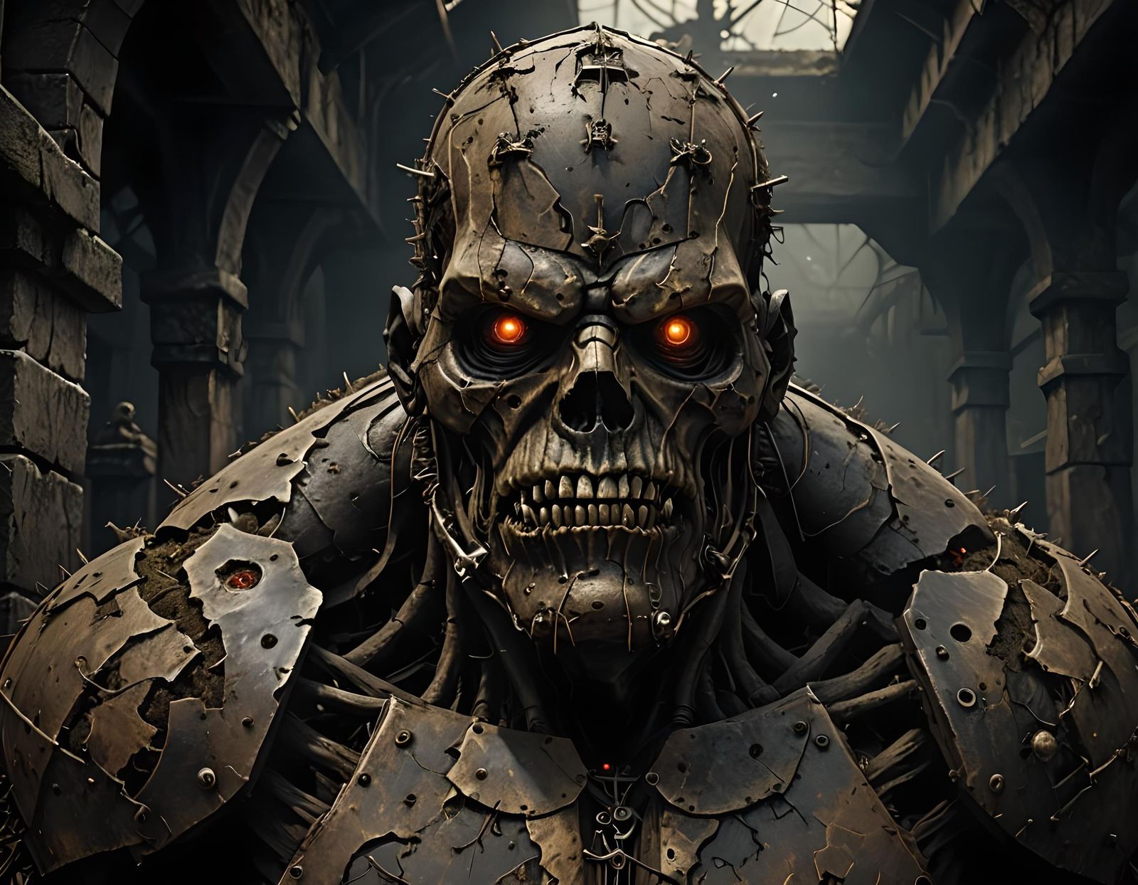 Detailed Golem Illustration: Horrorcore Masterpiece