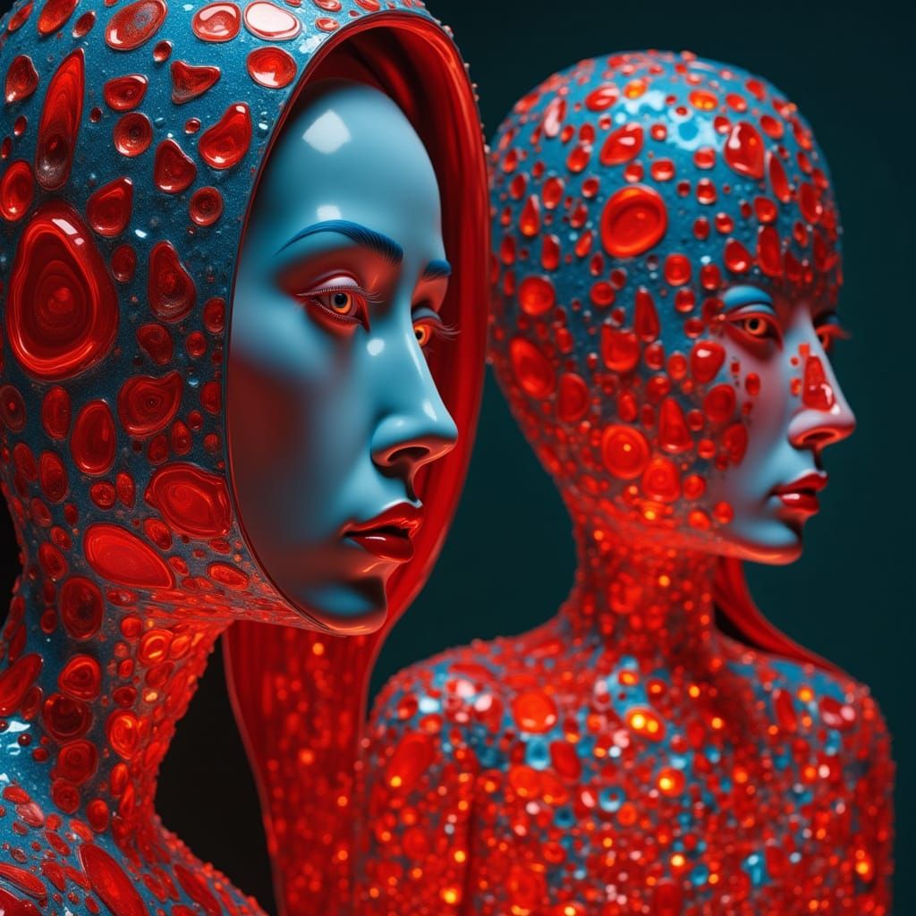 Surreal Goddesses Radiate Regal Splendor in a Glowing Glass ...