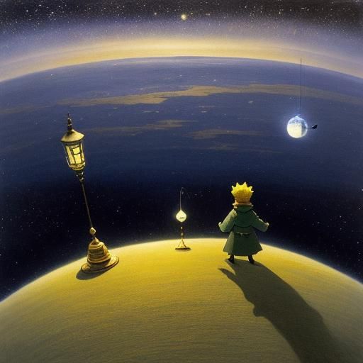 Little Prince on the Lamplighter's Planet