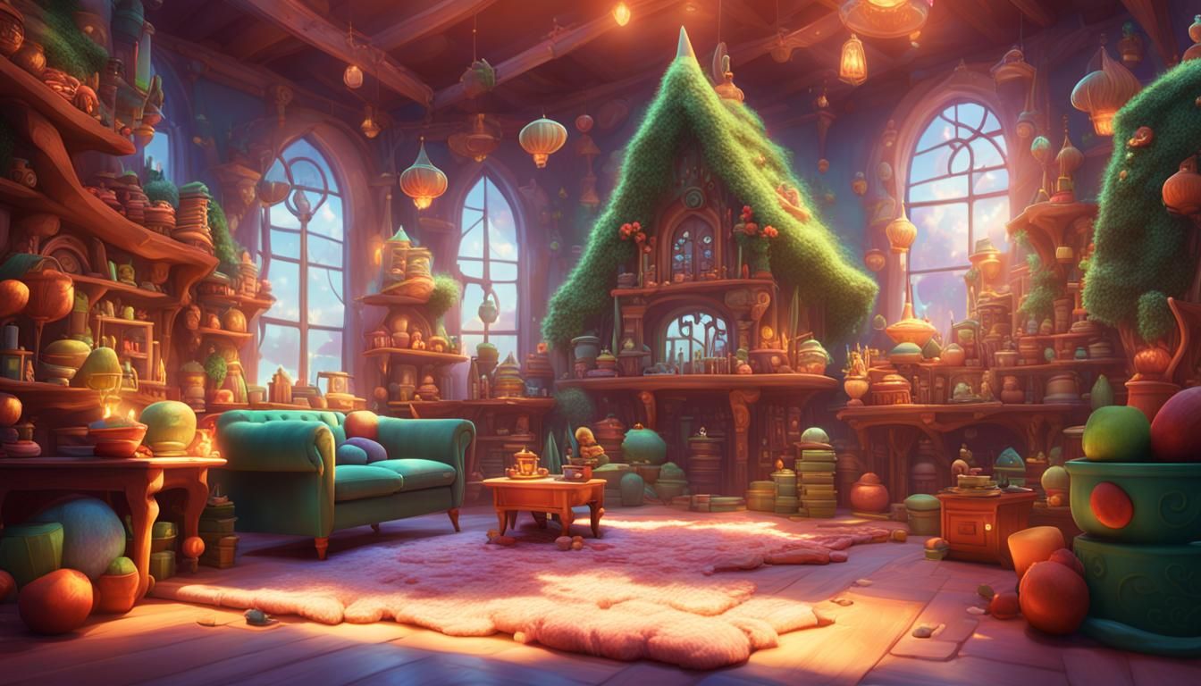 Elaborate Home for Elves: 3D Digital Art