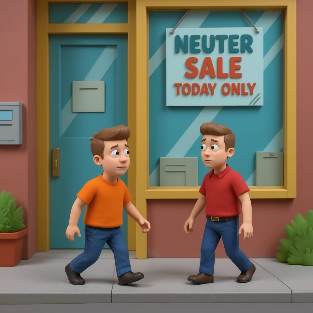 Humanoid Dog Walks Human Into Clinic: Animation