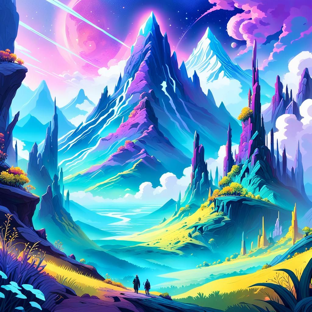 Mystical Alien Landscape Concept Art in 8K
