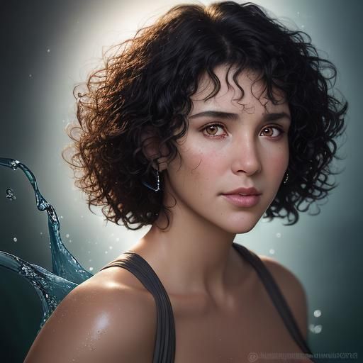 Elemental Portrait: Curly Hair in Natural Harmony