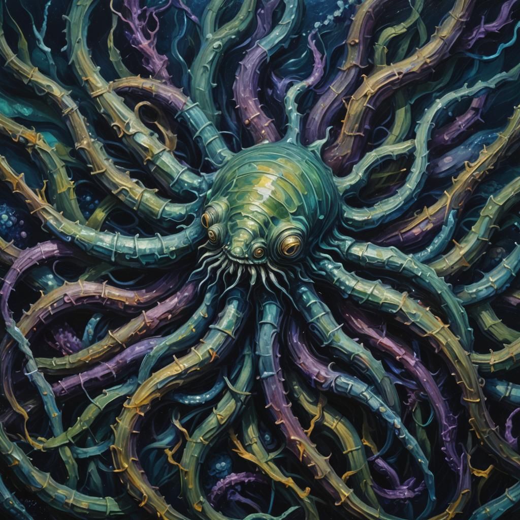 A photorealistic digital art piece with a dark and atmospher...