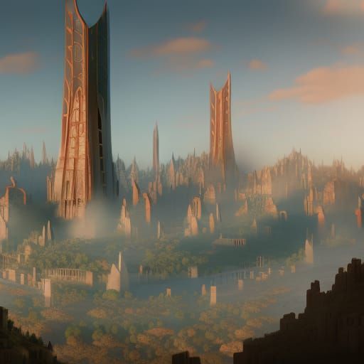 United Nations Building: Detailed Matte Painting