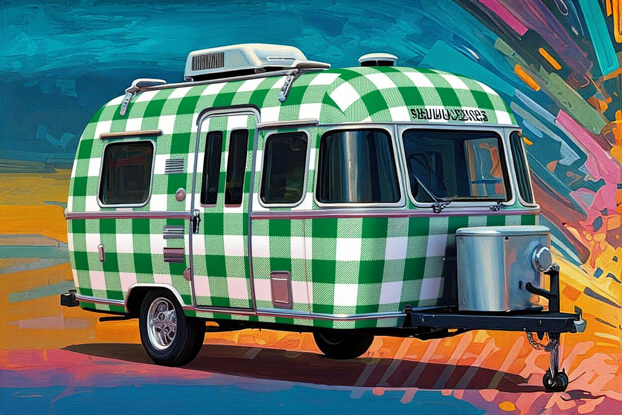 Wizard Rides Motorcycle: Cyberpunk Impasto Painting