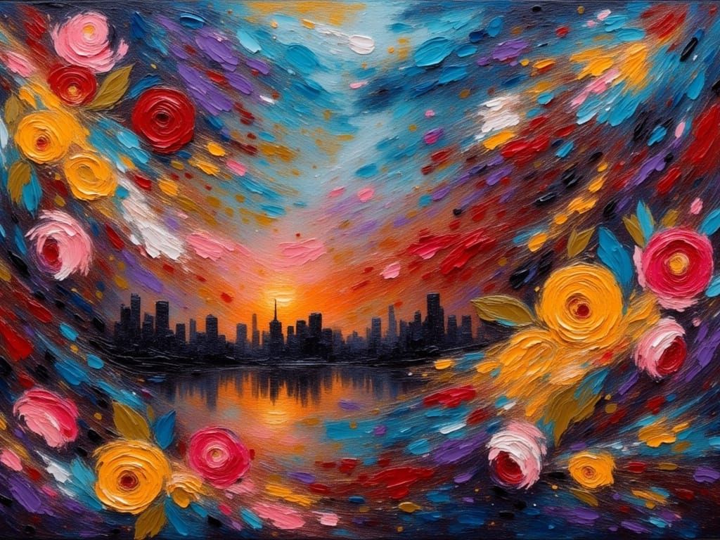 Abstract Impasto Cream Texture