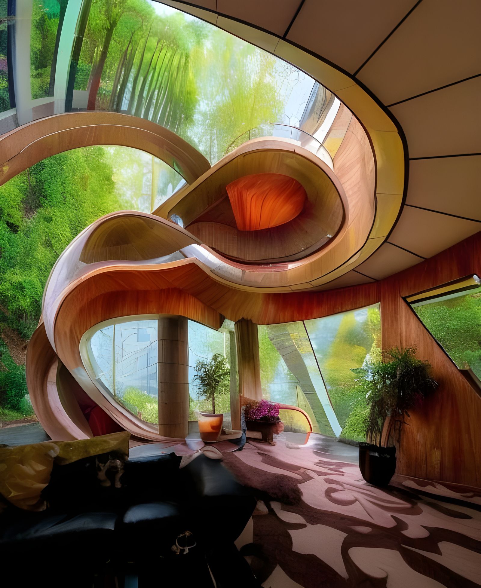 Surreal Futuristic House with Optical Illusions