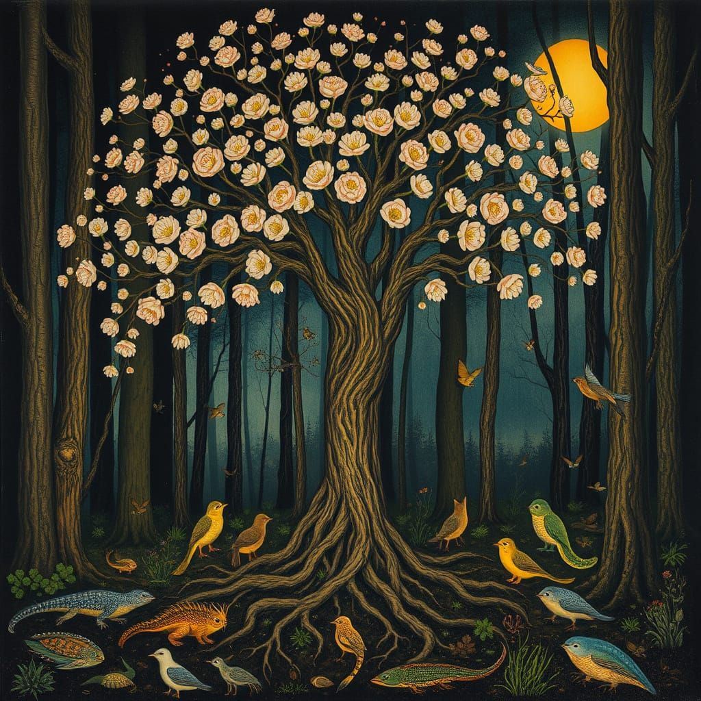 Emerging from the Dark Forest as Unique Blooming Trees