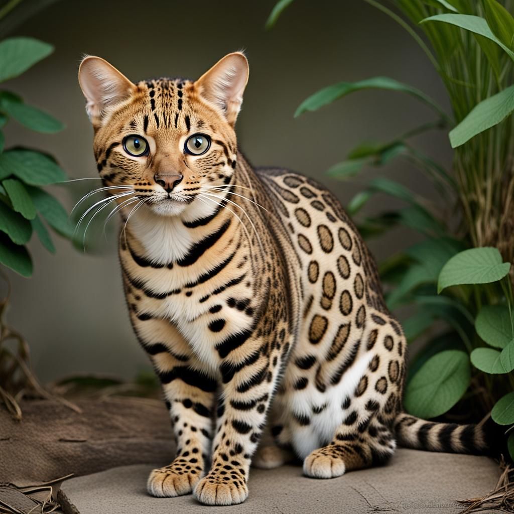 Anthropomorphic Asian Leopard Cat in 3D Digital Art