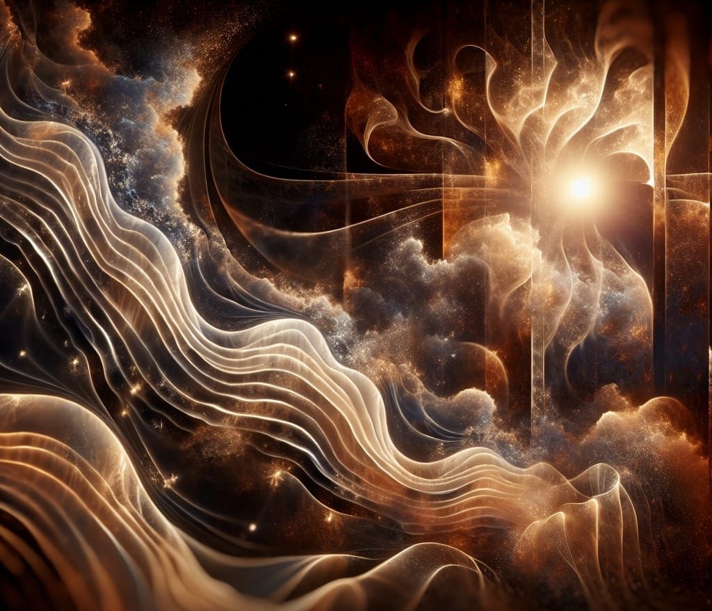 Luminescent Dust Waves and Ghostly Footprint in Surreal Scen...