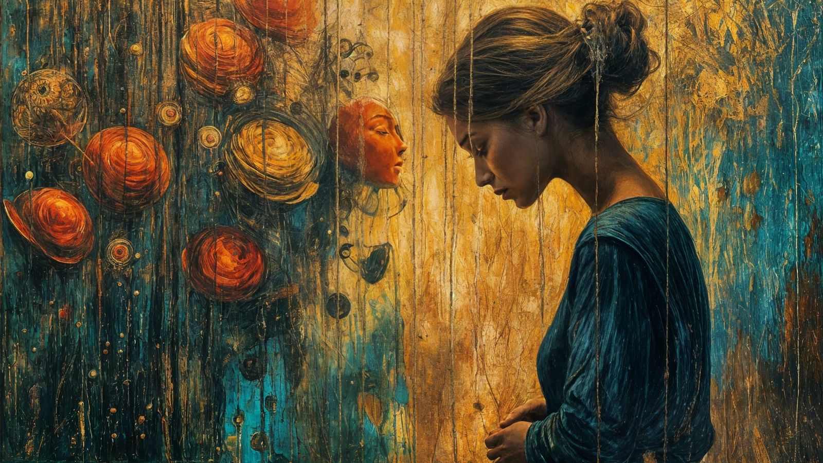 Surreal Portrait of a Woman in Max Ernst Style