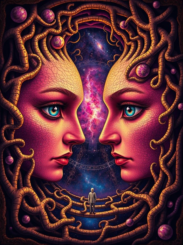 Faces in a Psychedelic Labyrinth