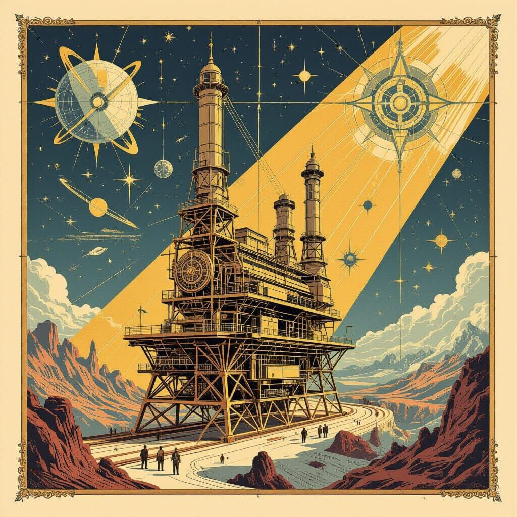 Early 20th Century Engineering Marvels Technical Illustratio...