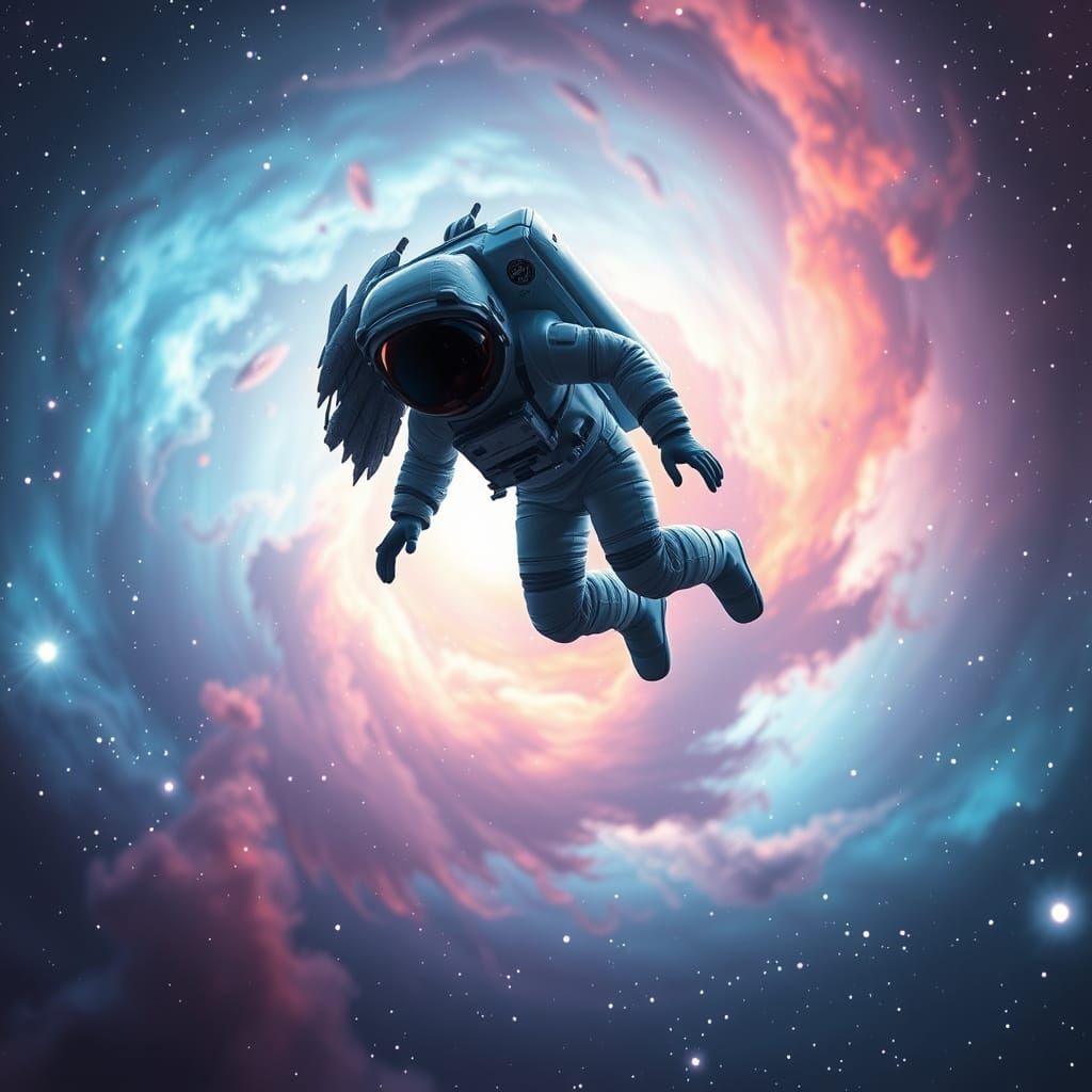 Astronaut in Nebula as Photorealistic Art