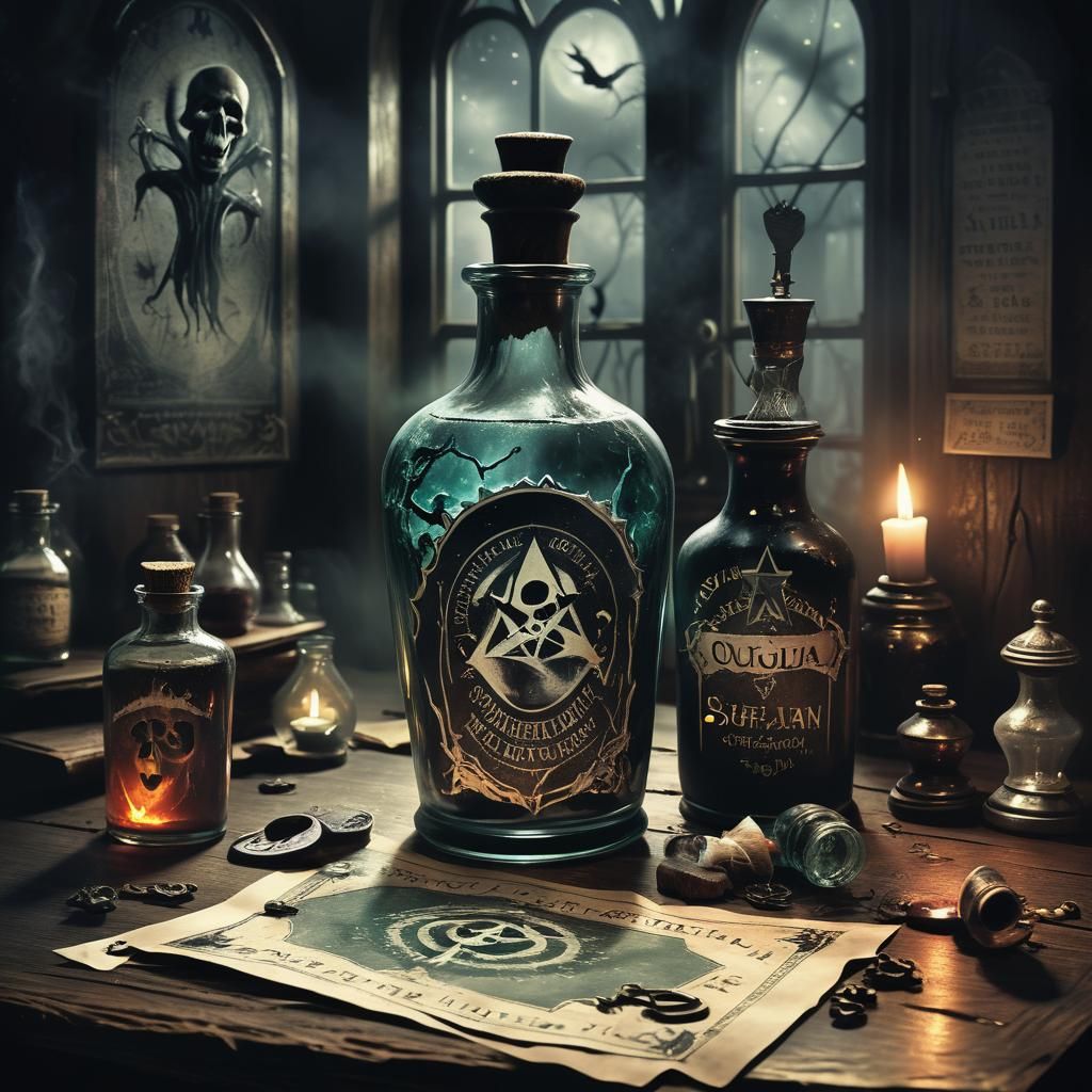 Screaming Souls Trapped in Mystic Bottle