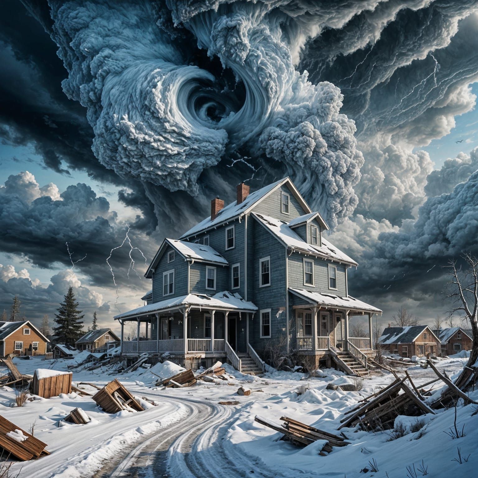 Tornado Engulfs House in Avalanche