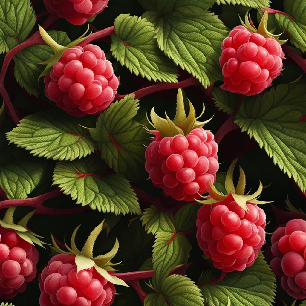 Zombie Raspberry Portrait in Retro Style