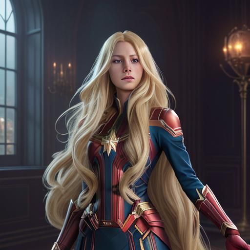 Blonde Rapunzel with Floor Length Hair