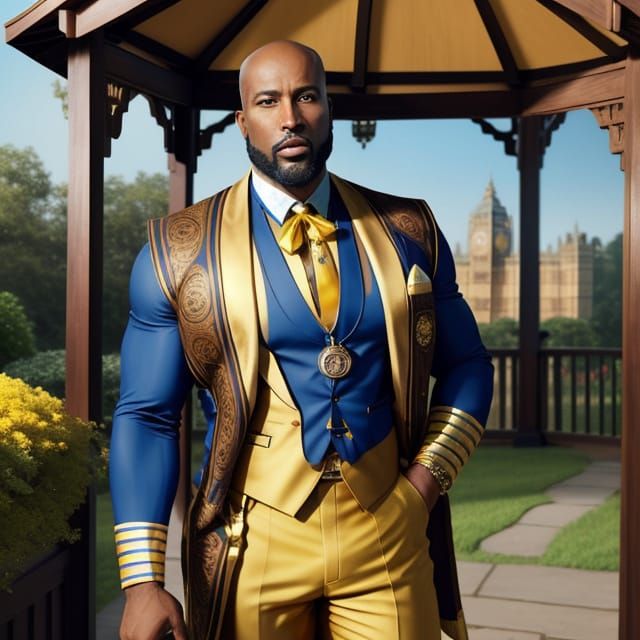 Confident West African Prince in Elegant Attire