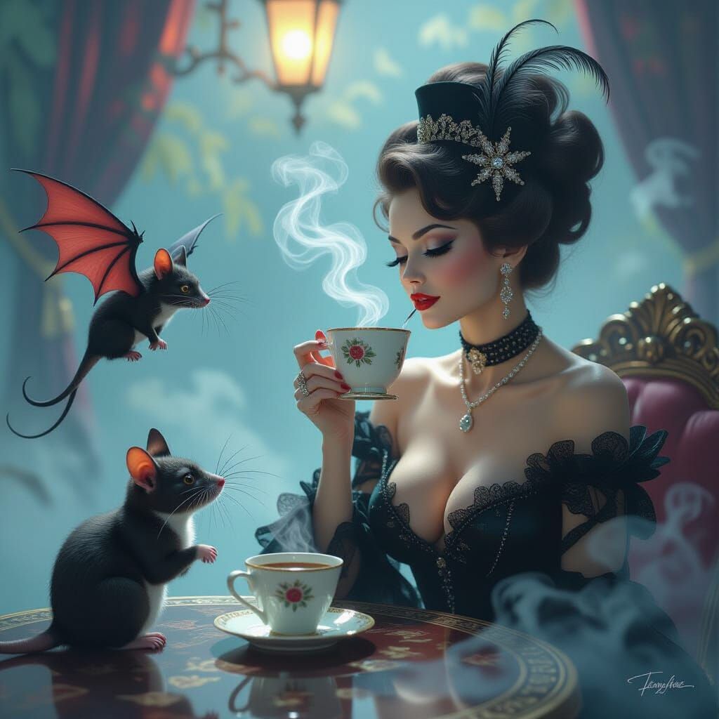 Diva Sips Coffee with Monty Python's Flying Circus