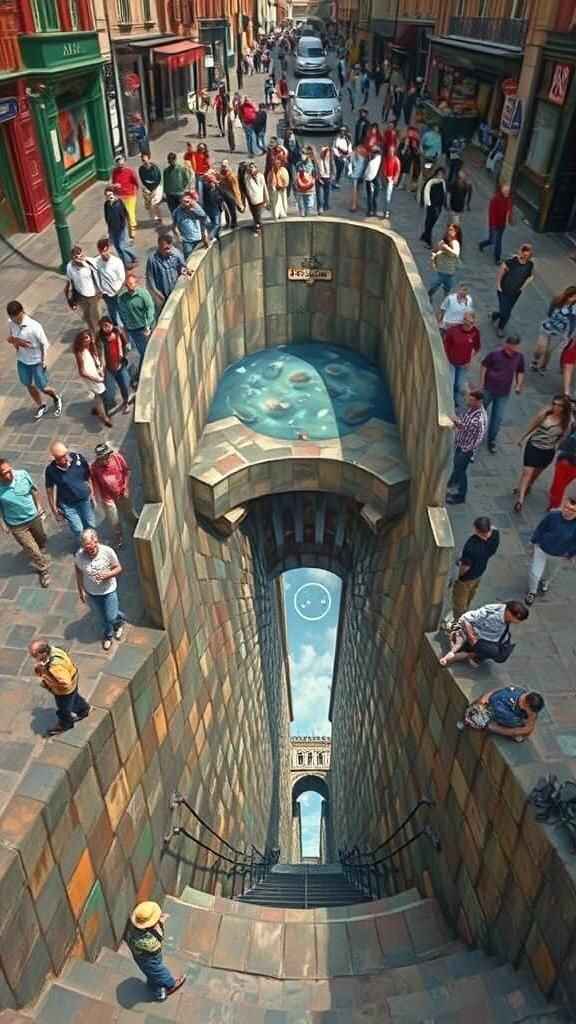 Surreal Street Art: Alien World Illusion
