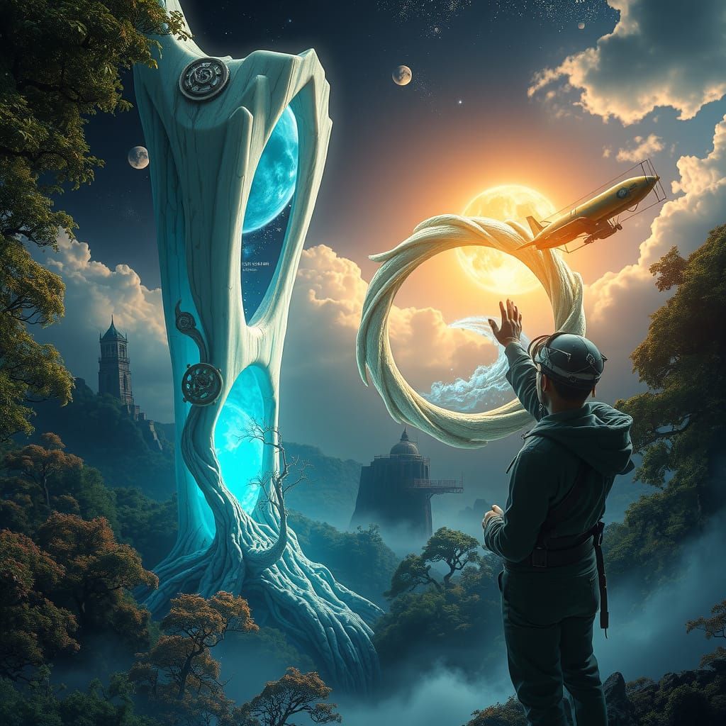 Mystical Forest Portal to Ethereal Realm