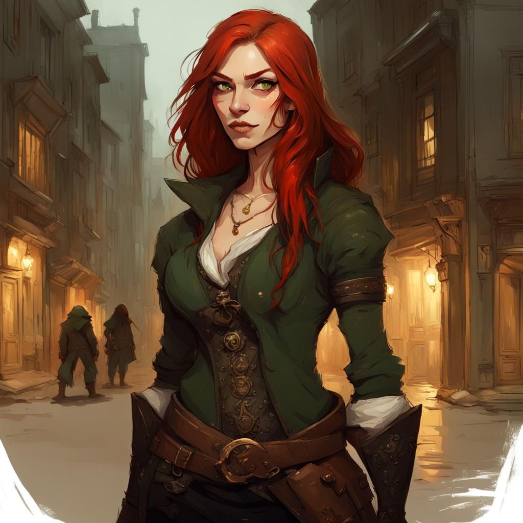 Detailed Portrait of a Dwarven Rogue with Dagger