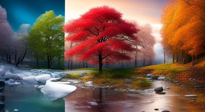 AI Generated Image of the Four Seasons