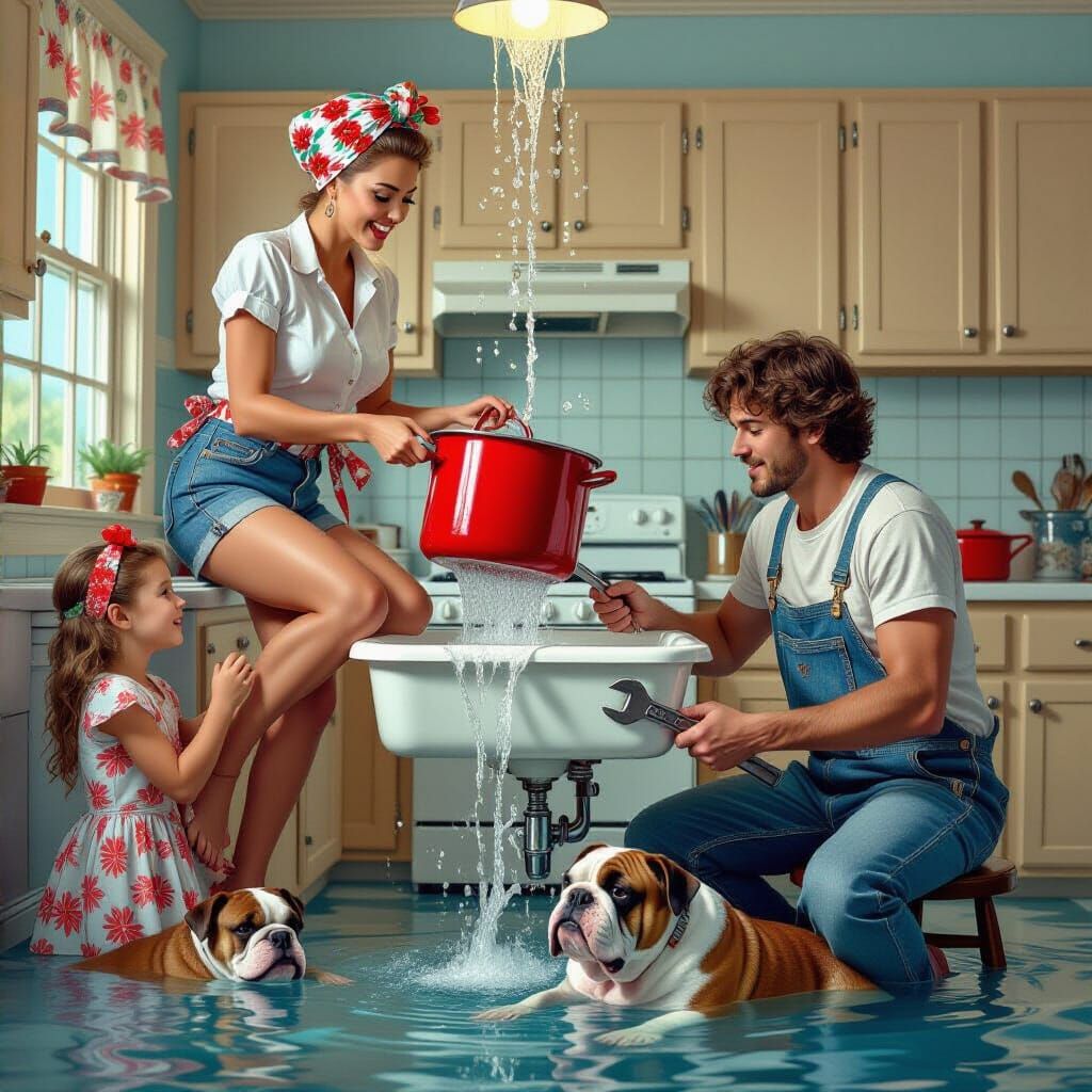 The Three-Legged Woman and Her Loved Ones in the Flood