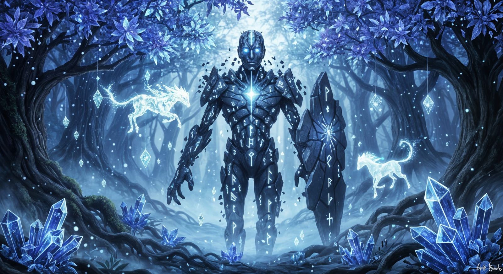 Ethereal Guardian of the Crystal Forest