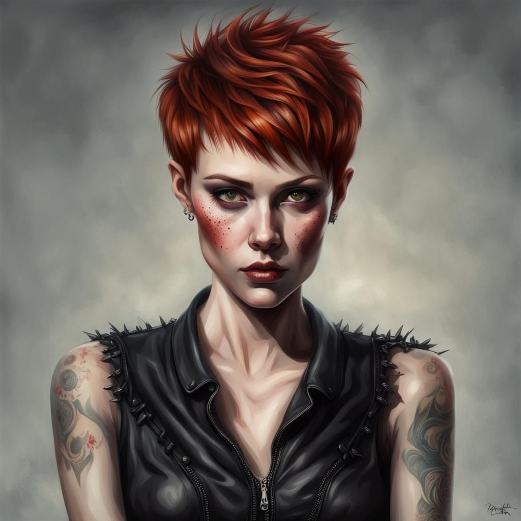 Hyper-Realistic Portrait of a Burned Woman