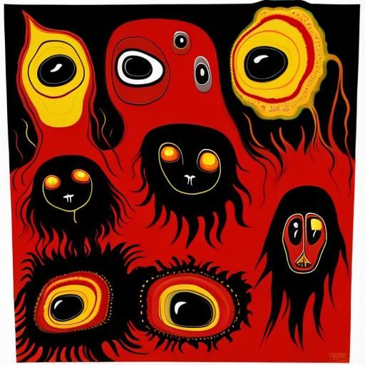 Surreal Puppies with Pareidolia Faces in Oil