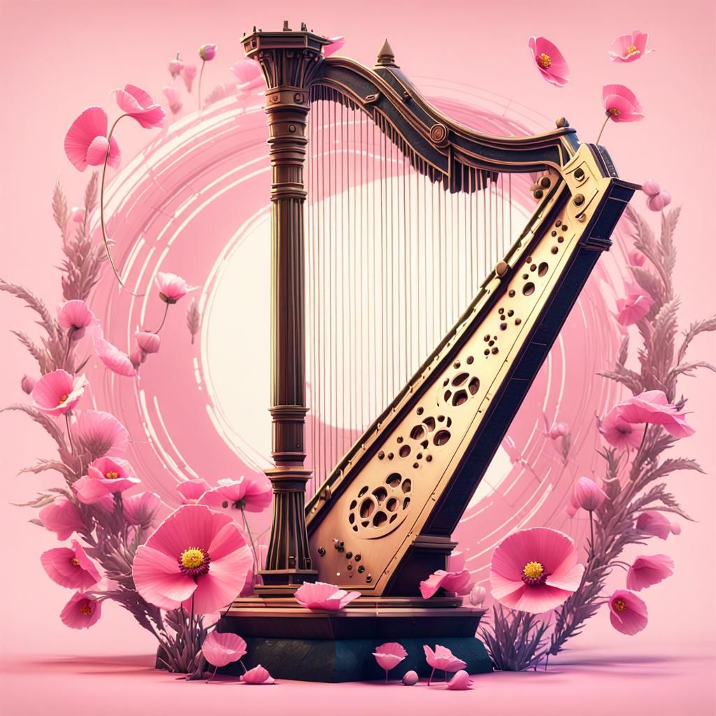 Pink Poppies in 3D Game Cinematic Style