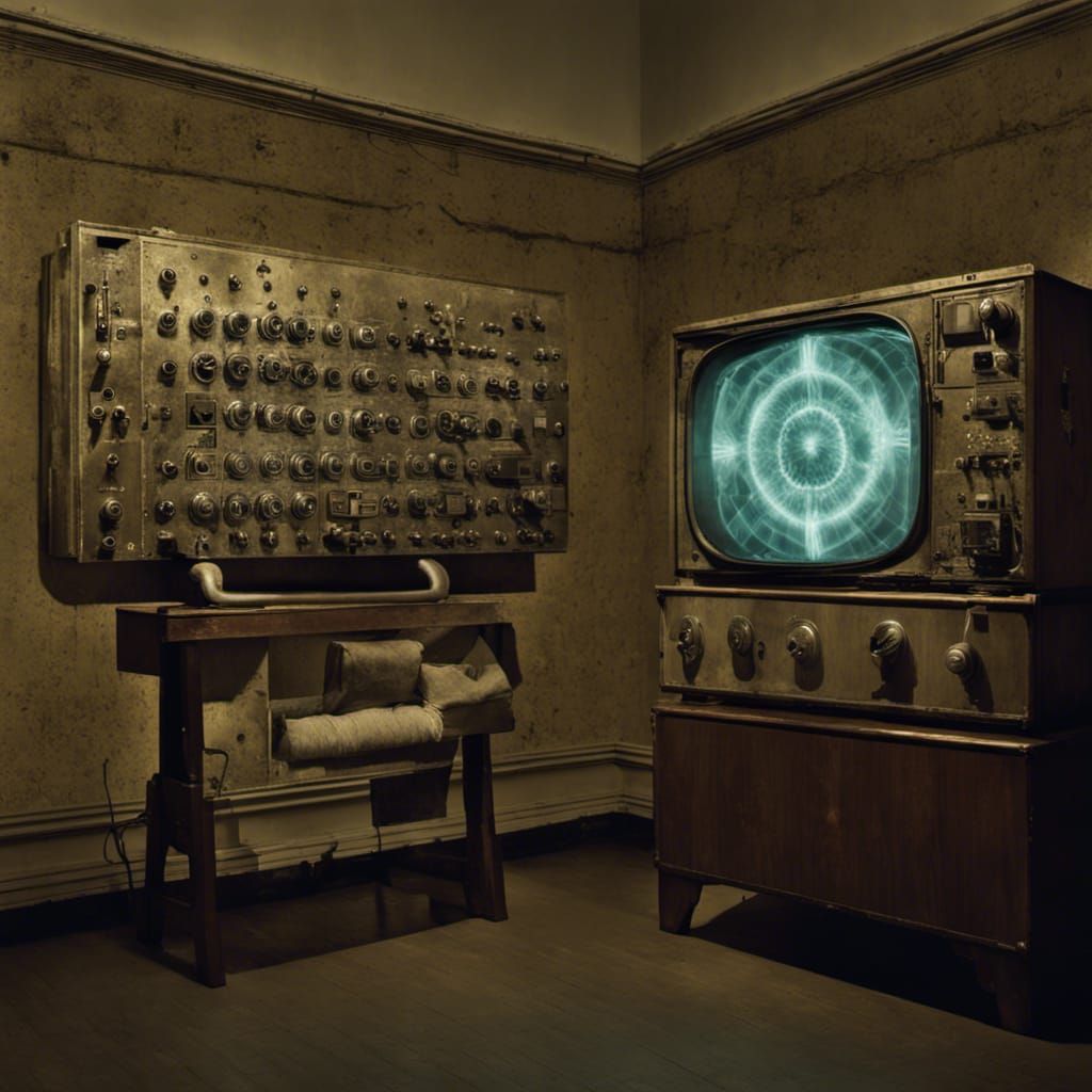 Surreal Enigma Machine and Televisions Photograph