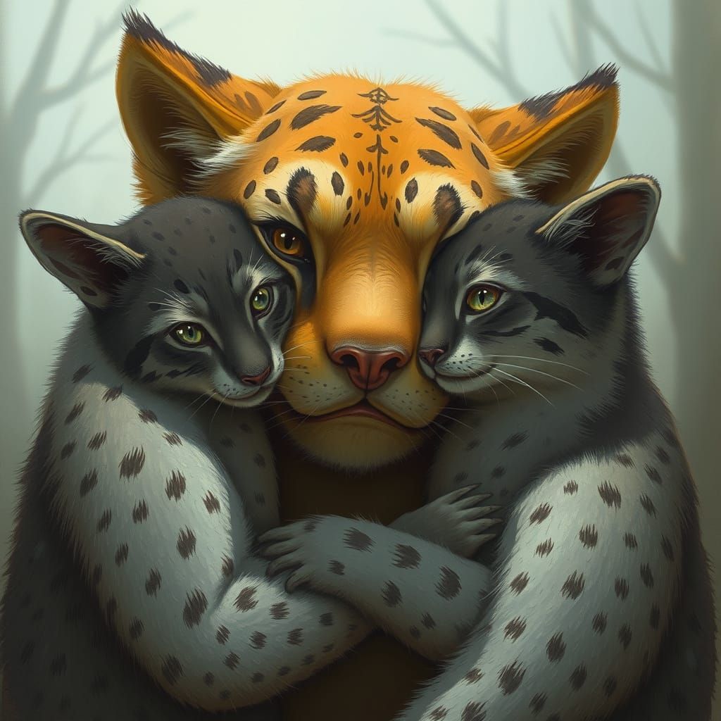 Mother Lioness Protects Her Cuddly Cubs in Whimsical Nature ...