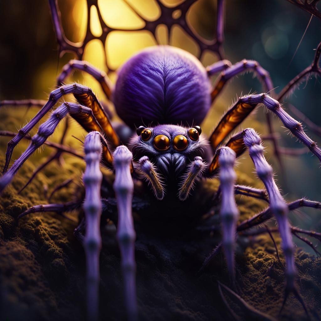 Spider Web Encounter in Dark Fantasy Style