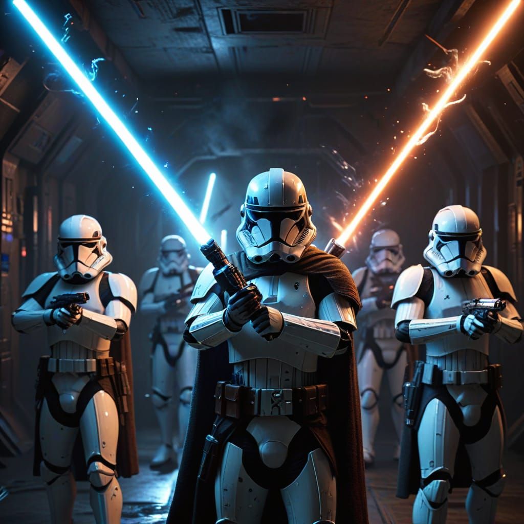 Jedi General Kenobi and Clonetroopers in a Galactic Republic...