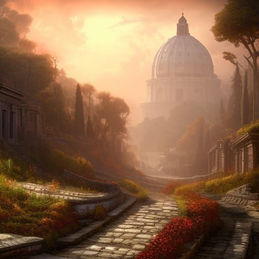 Detailed Matte Painting: The Path to Rome