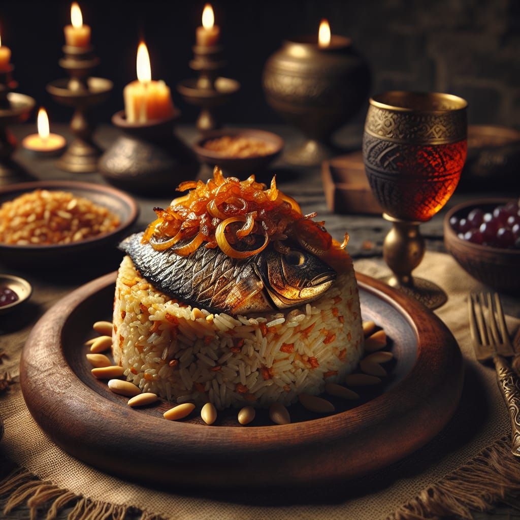 Medieval Sayadieh: A Culinary Artistry Dish