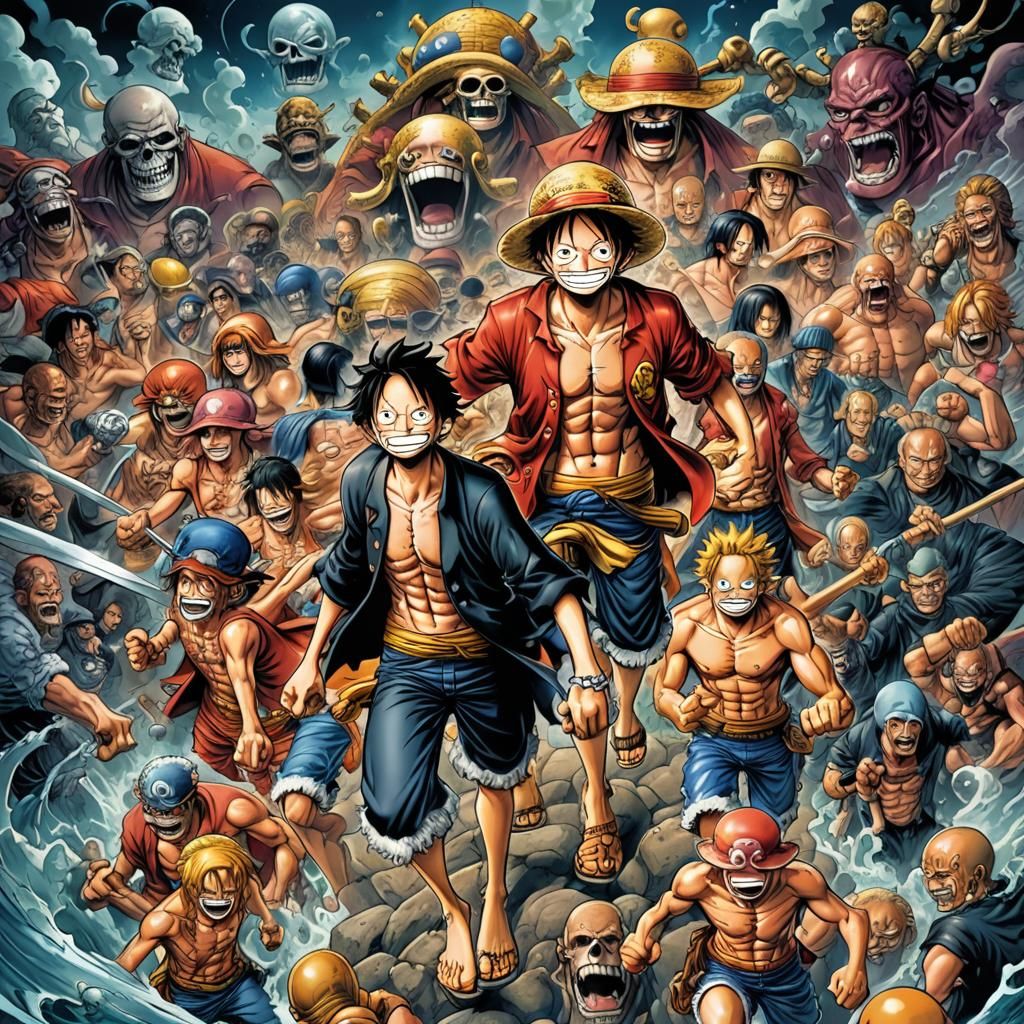One Piece Comic Book Art Illustration